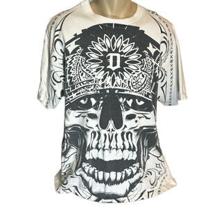 Dyse‎ One 86 Authentic Skull Headband White Mens X-Large Tee Rare HTF